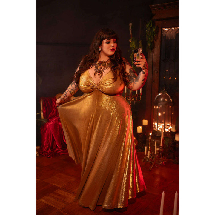 Siren Dress in Liquid Gold