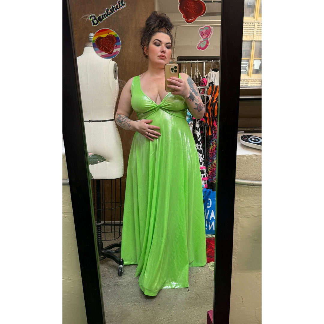 Siren Dress in Slime Queen Green