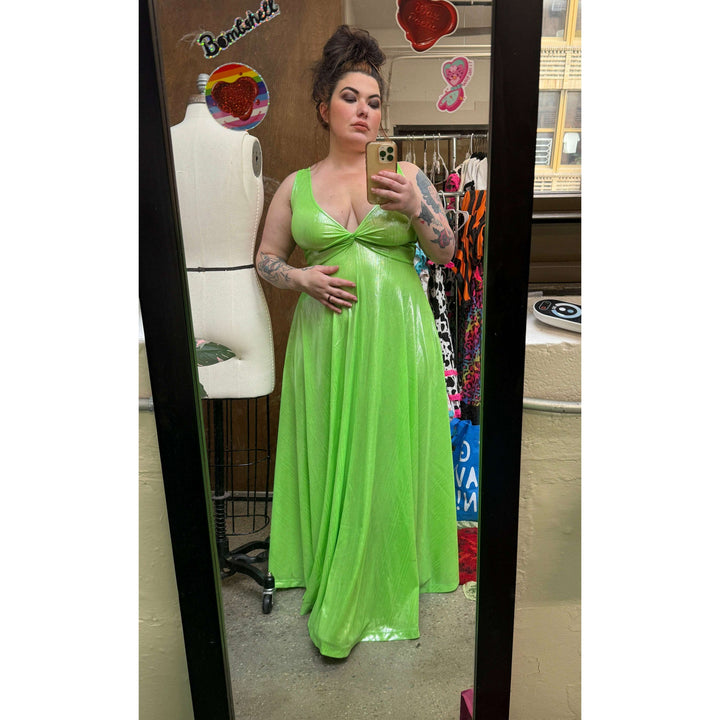 Siren Dress in Slime Queen Green