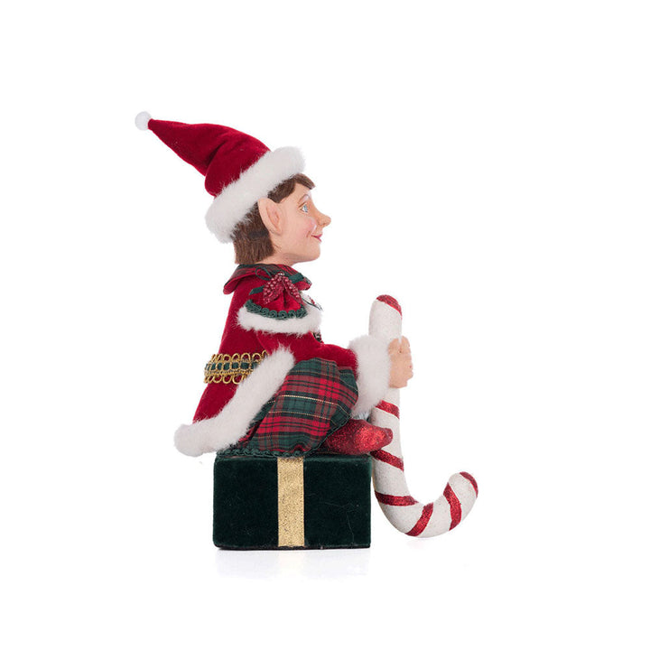 Sitting Elf With Giftbox Stocking Holder by Katherine's Collection image 3