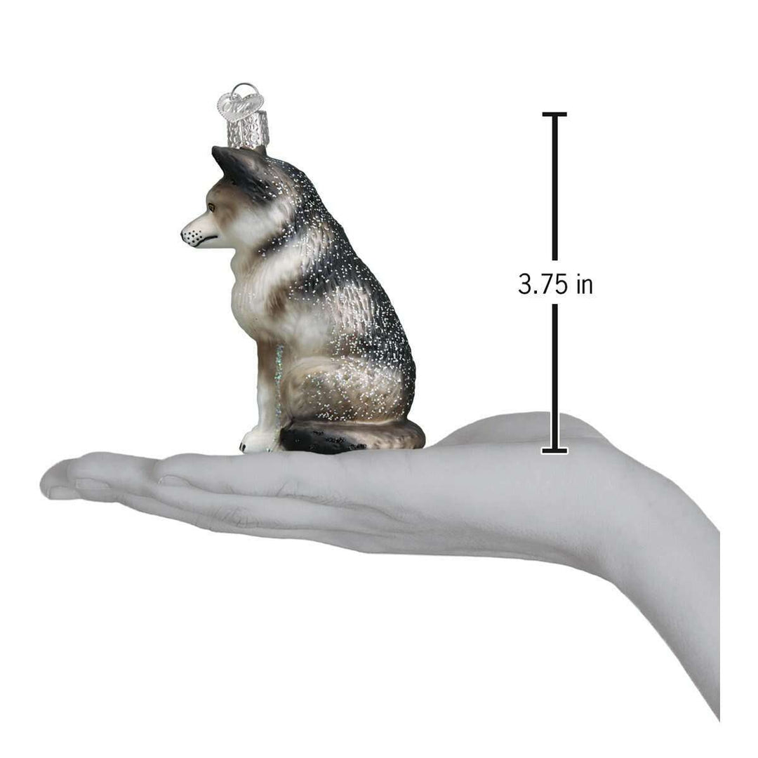 Sitting Wolf Ornament