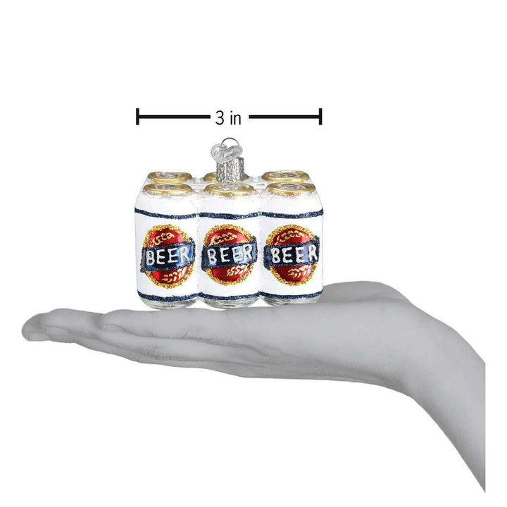 Old World Christmas Six Pack of Beer Blown Glass Ornament