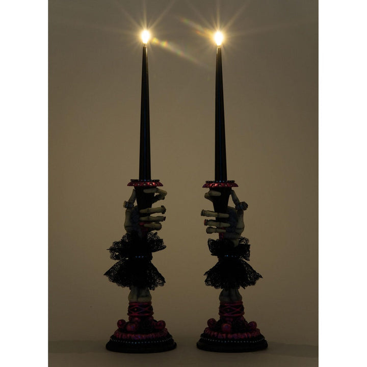 Skeleton Hand Candle Sticks Set of 2 by Katherine's Collection  2