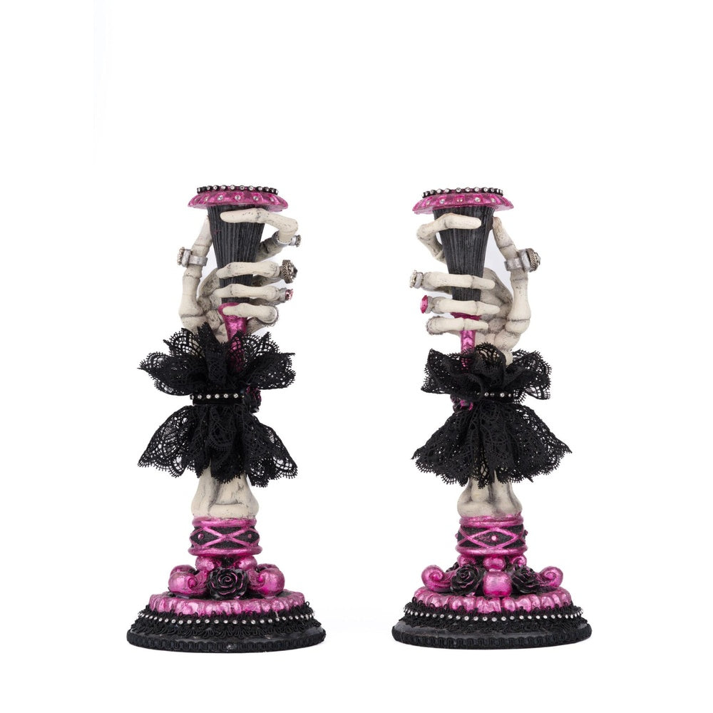 Skeleton Hand Candle Sticks Set of 2 by Katherine's Collection  3