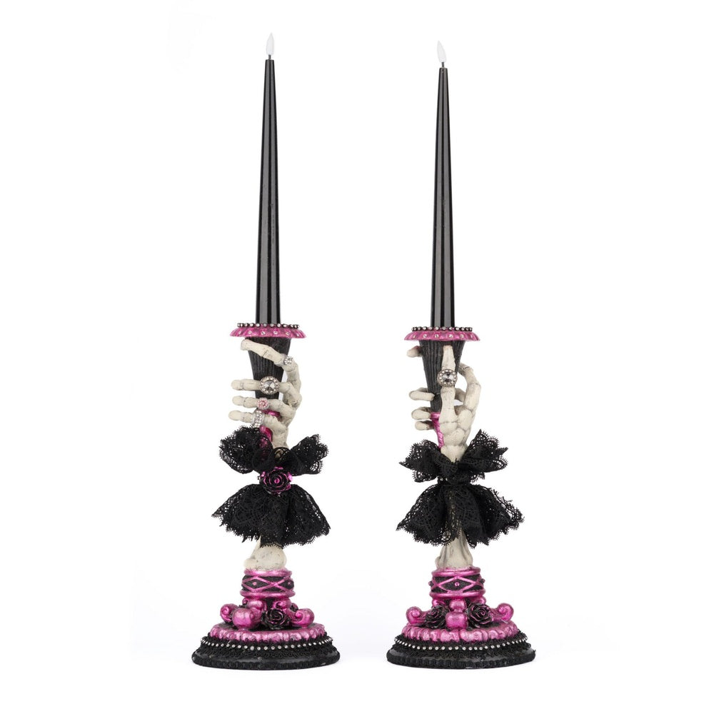 Skeleton Hand Candle Sticks Set of 2 by Katherine's Collection  4