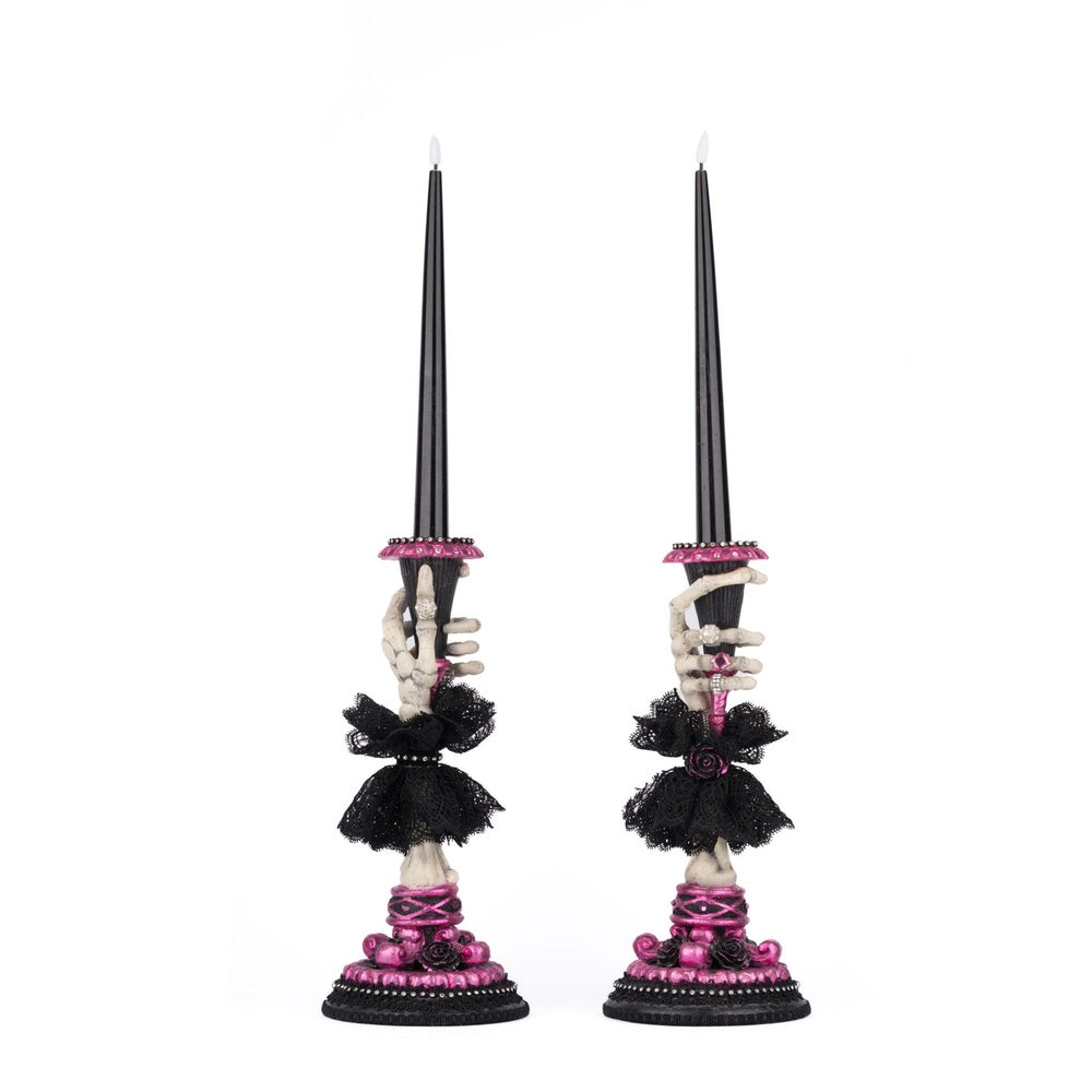 Skeleton Hand Candle Sticks Set of 2 by Katherine's Collection  6