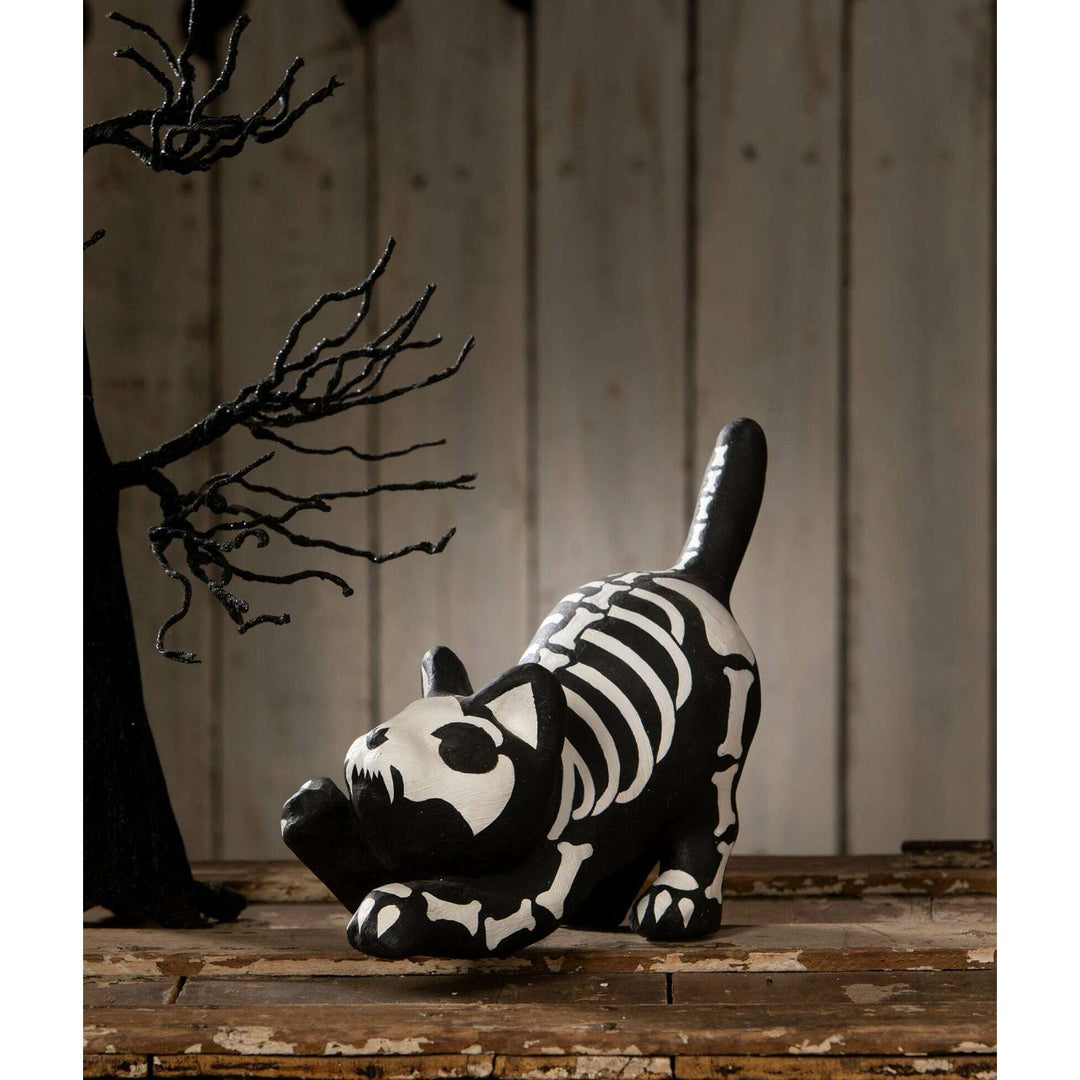 Skeleton Paper Mache Cat by Bethany Lowe Designs, halloween decor