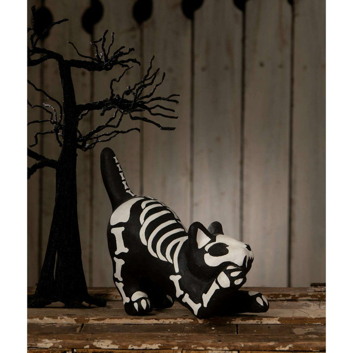 Skeleton Paper Mache Cat by Bethany Lowe Designs, image 2