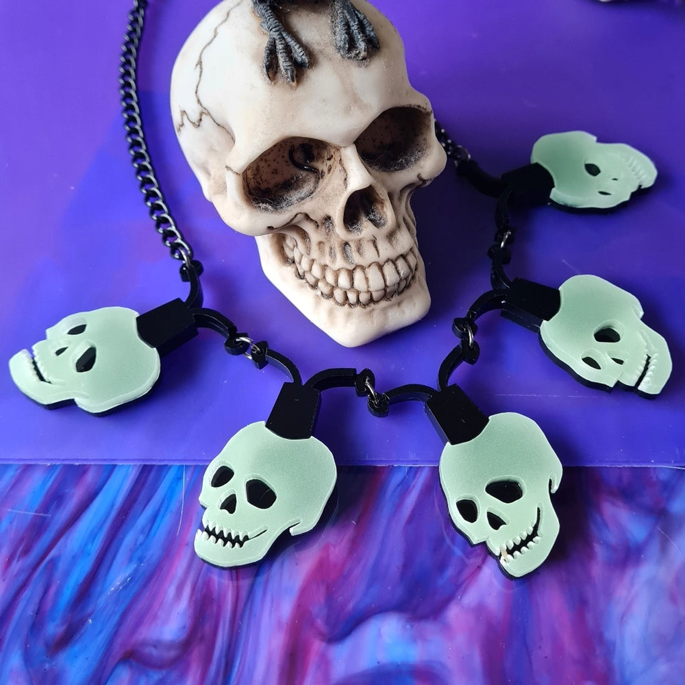 Skeleton String Lights Necklace by Cherryloco Jewellery 2