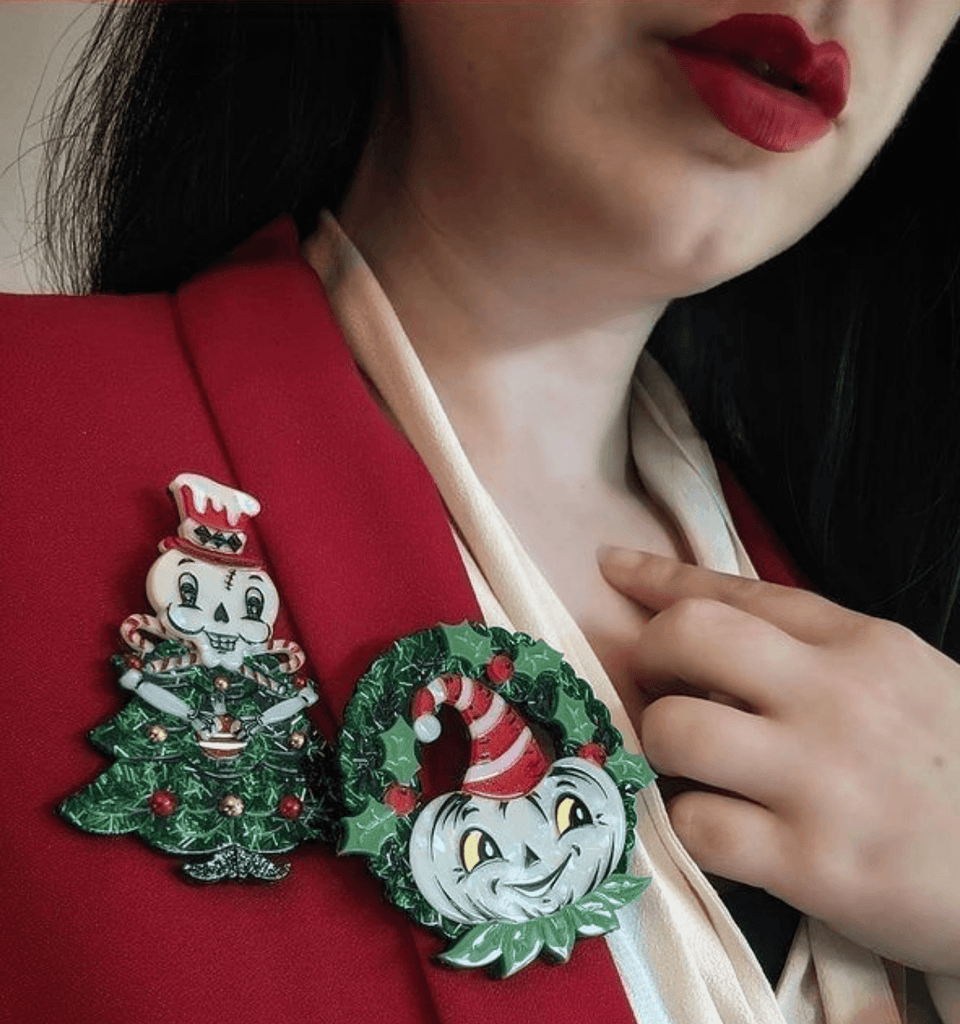 Skelly Tree Brooch by Johanna Parker x Lipstick & Chrome - Quirks!