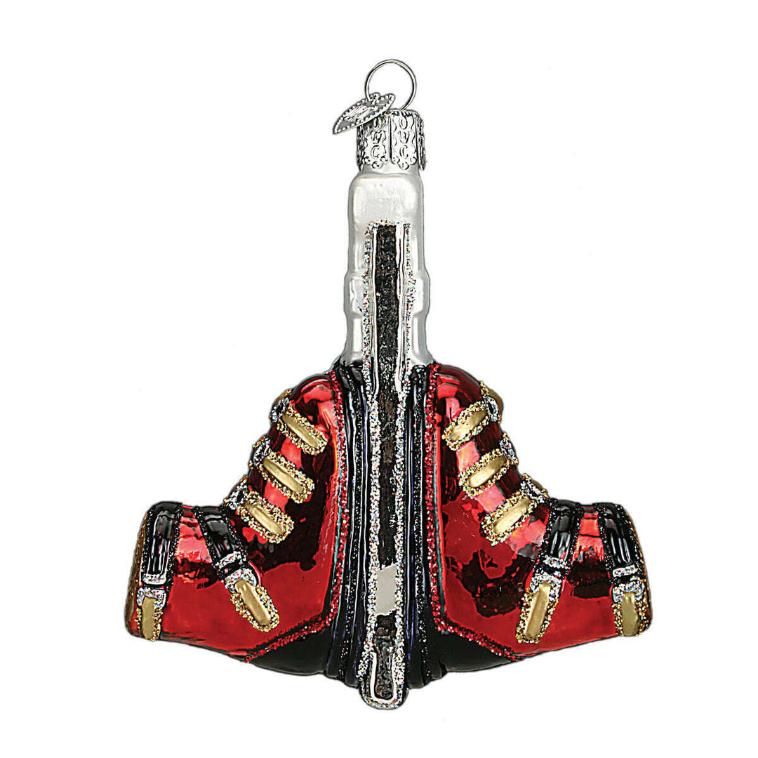 Old World Christmas Ski Boots Blown Glass Ornament