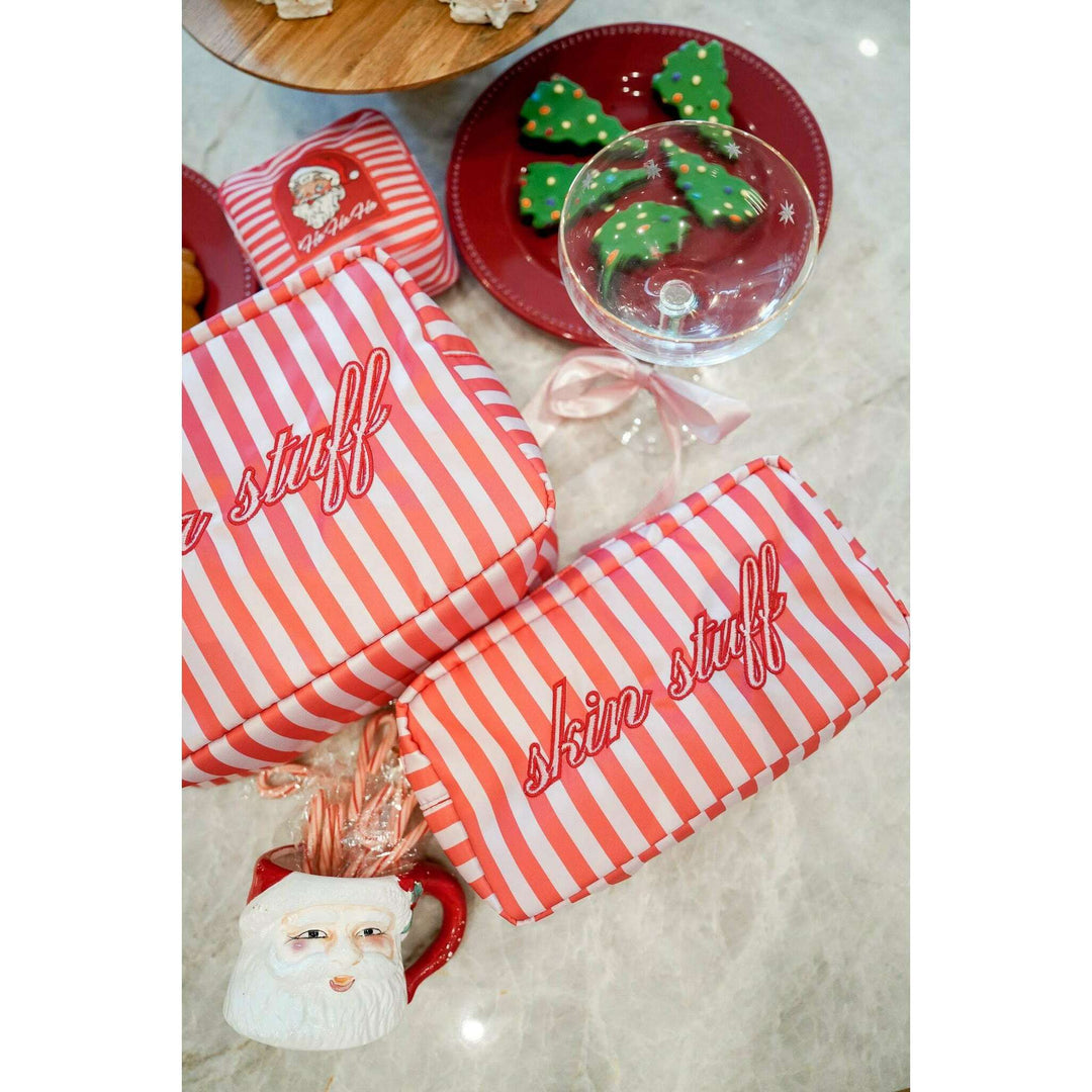 Skin Stuff - Pink & Red Stripes Large Bag