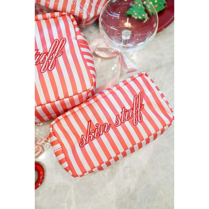 Skin Stuff - Pink & Red Stripes Large Bag