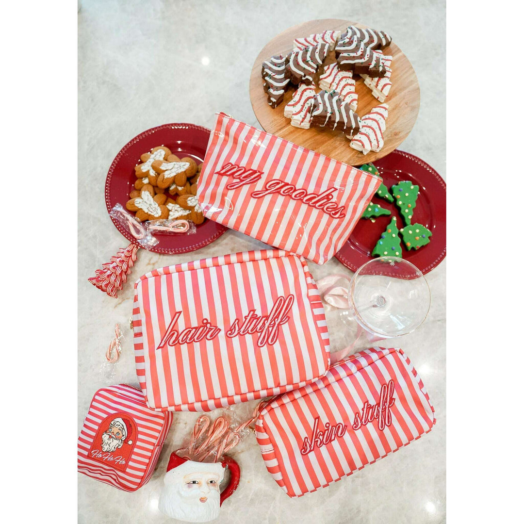 Skin Stuff - Pink & Red Stripes Large Bag