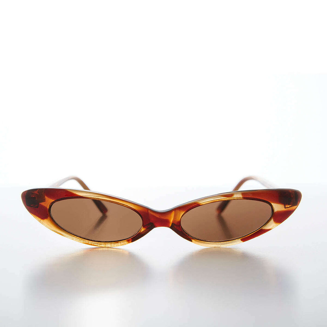 Skinny Punk Rock Cat Eye Sunglass - Slim