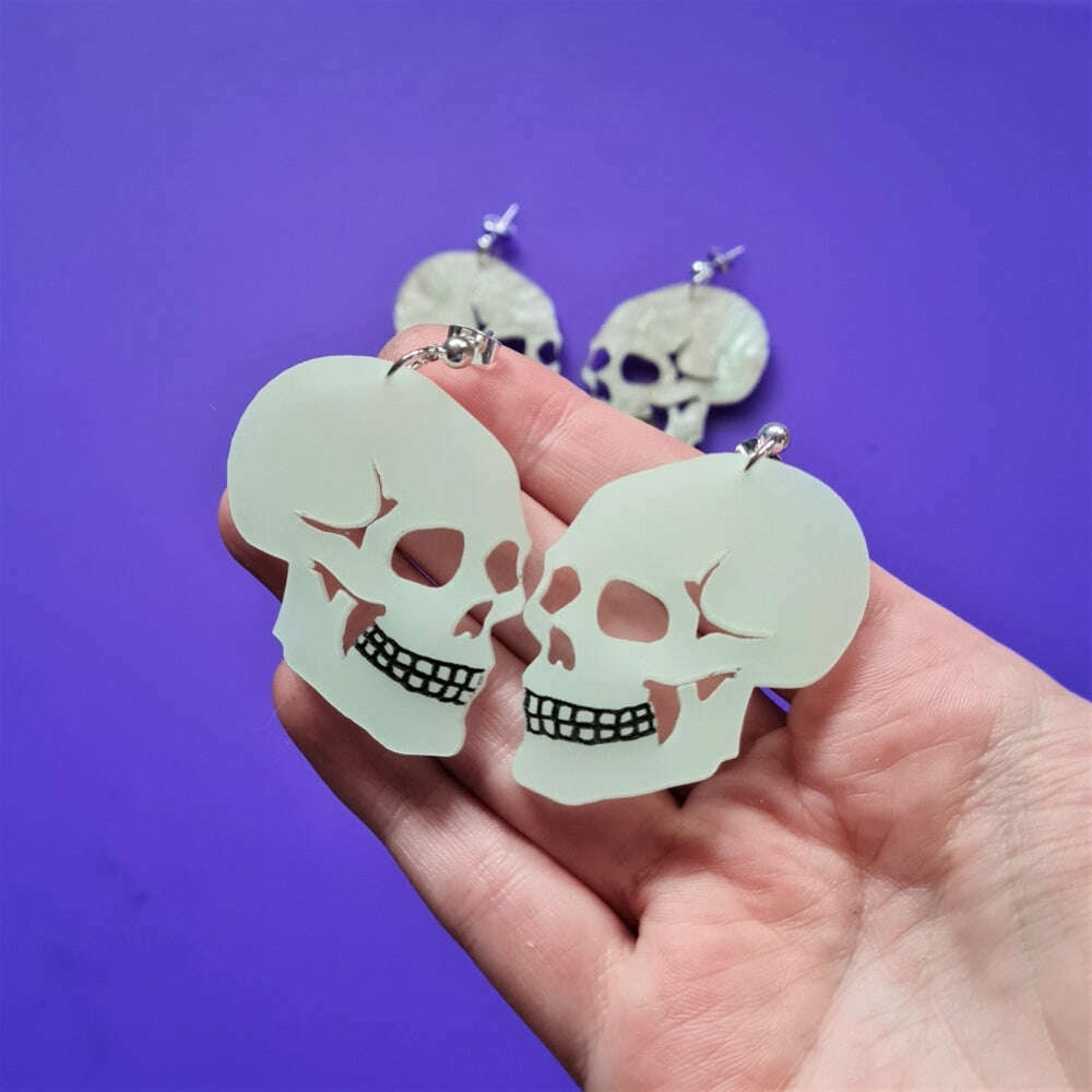 Skull Earrings by Cherryloco Jewellery 2