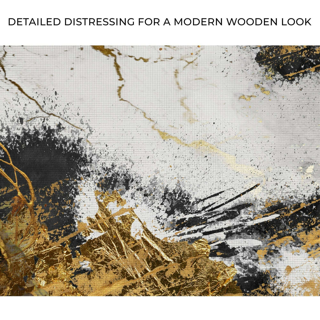 Sky Gold Abstract Painting Canvas Wall Art