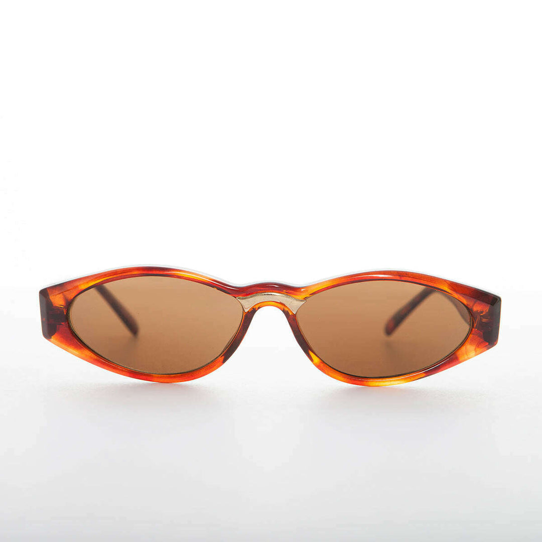 Sleek 90s Vintage Sunglass with Gold Detail - Gala