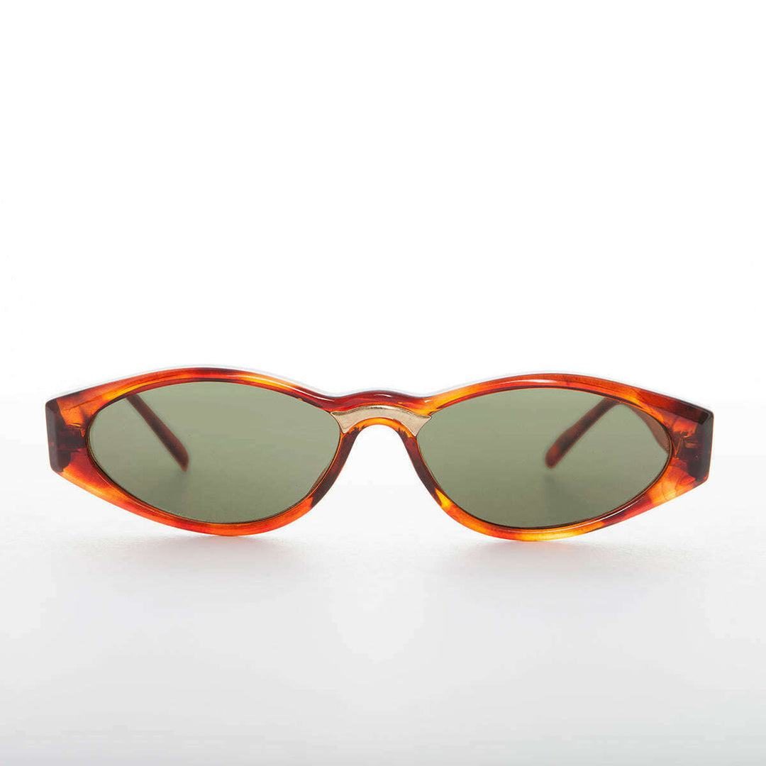 Sleek 90s Vintage Sunglass with Gold Detail - Gala