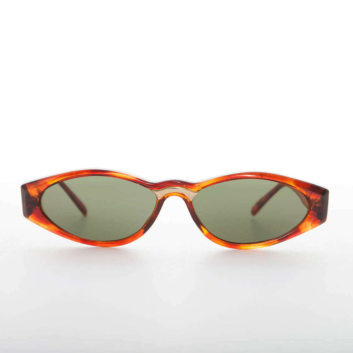 Sleek 90s Vintage Sunglass with Gold Detail - Gala