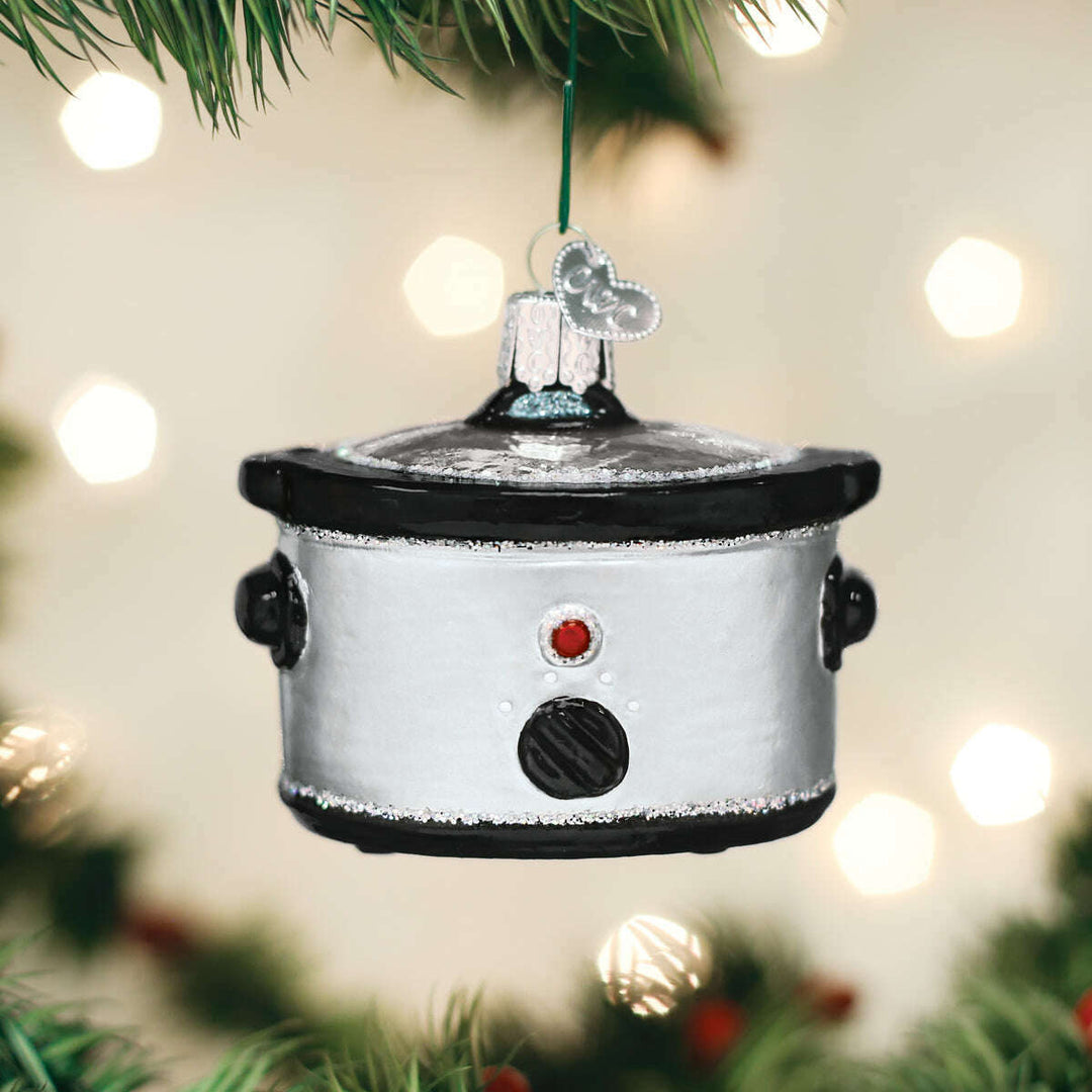 Old World Christmas Slow Cooker Blown Glass Ornament