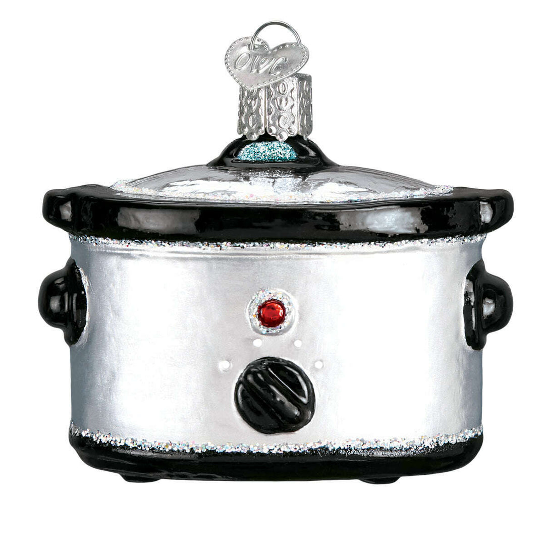 Old World Christmas Slow Cooker Blown Glass Ornament