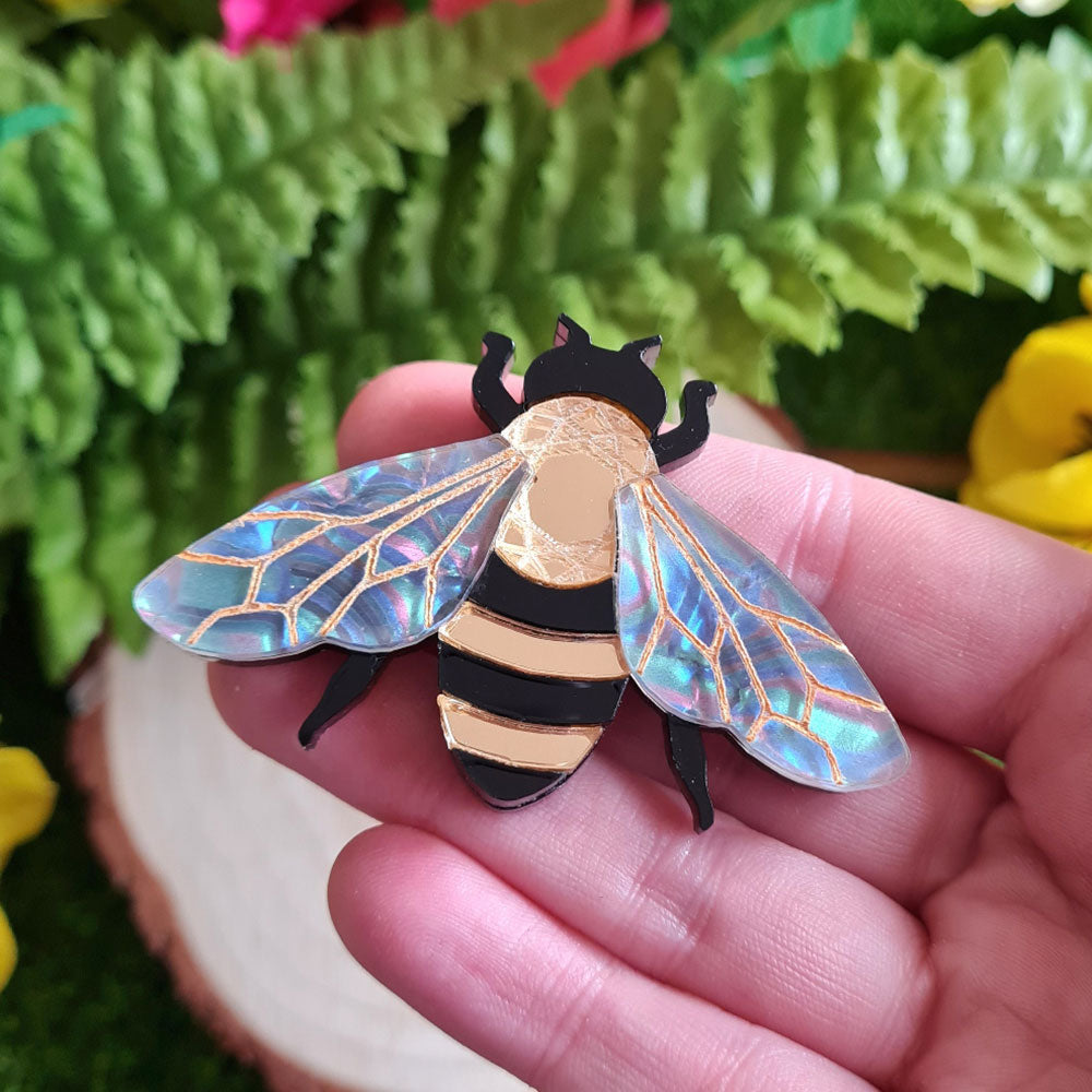 Small Bee Brooch by Cherryloco Jewellery 2