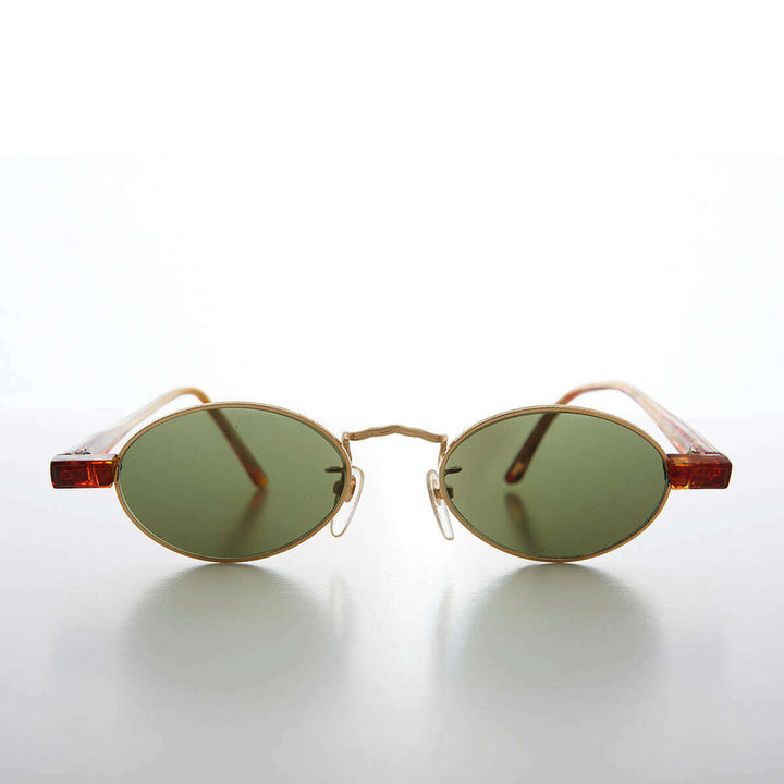 Small Oval Spectacle Style Vintage Sunglasses - Larkin
