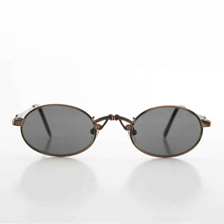 Small Oval Victorian Steampunk 90s Sunglass - Leon