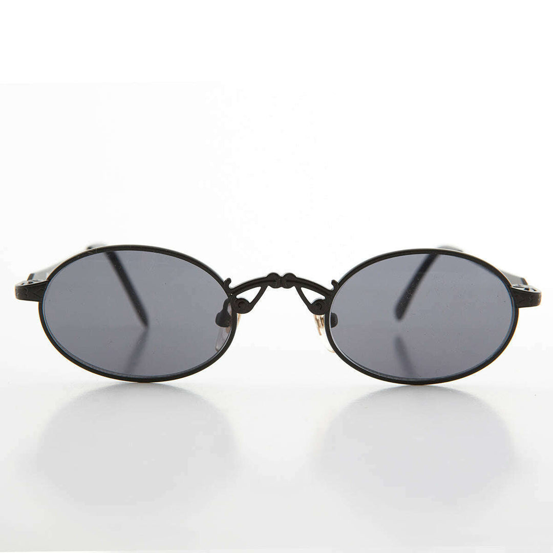Small Oval Victorian Steampunk 90s Sunglass - Leon