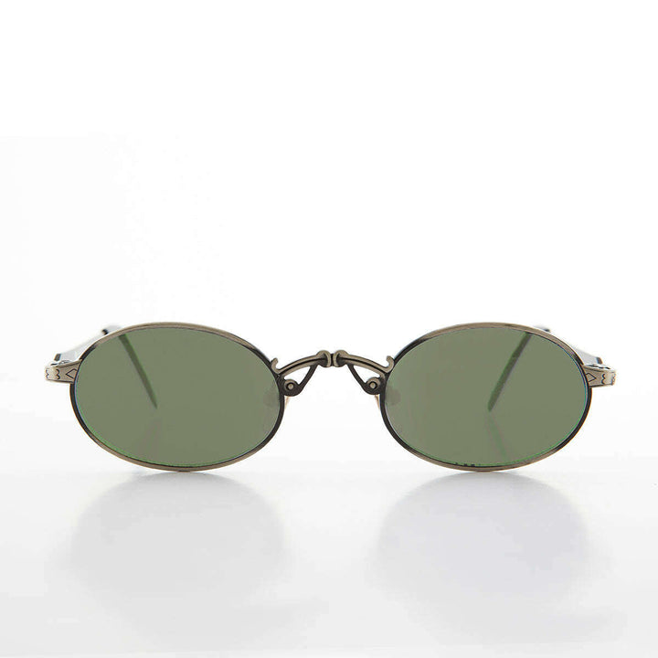 Small Oval Victorian Steampunk 90s Sunglass - Leon