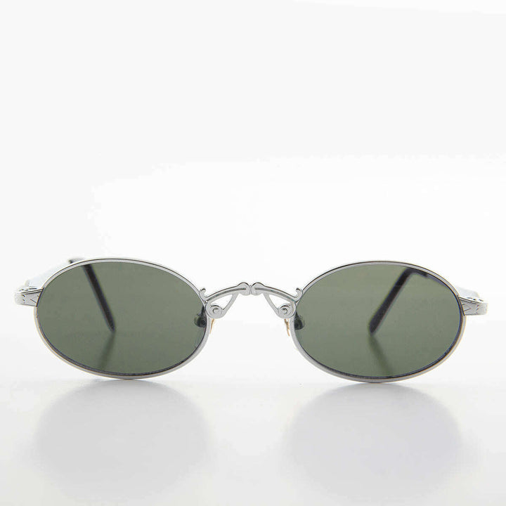 Small Oval Victorian Steampunk 90s Sunglass - Leon