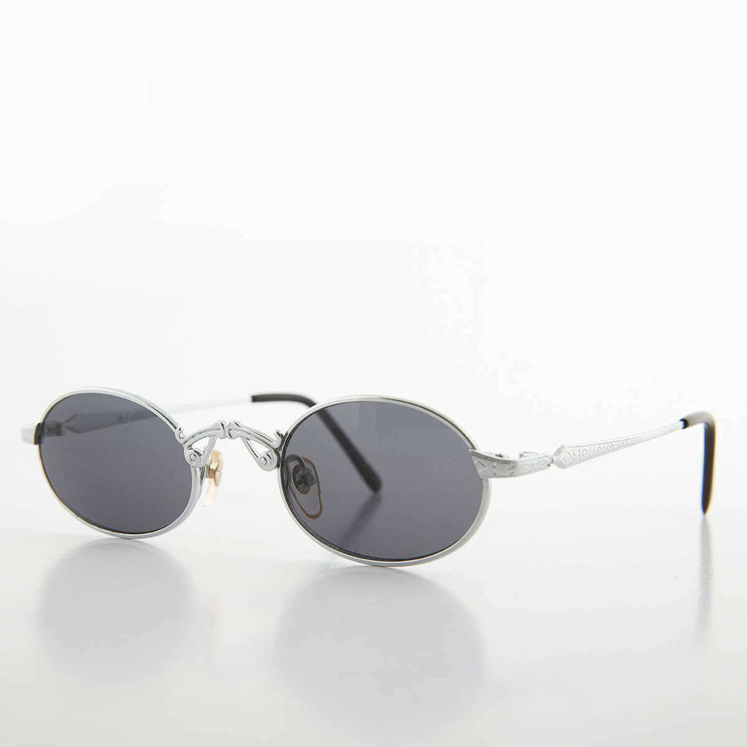 Small Oval Victorian Steampunk 90s Sunglass - Leon