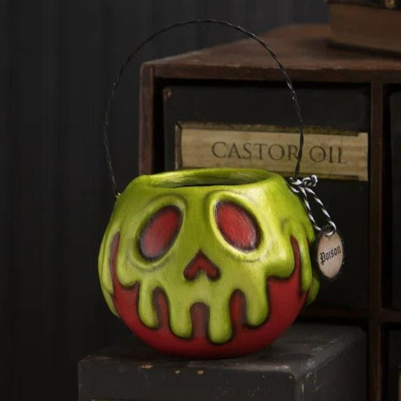 Small Red Apple with Green Poison Bucket by LeeAnn Kress - Quirks!