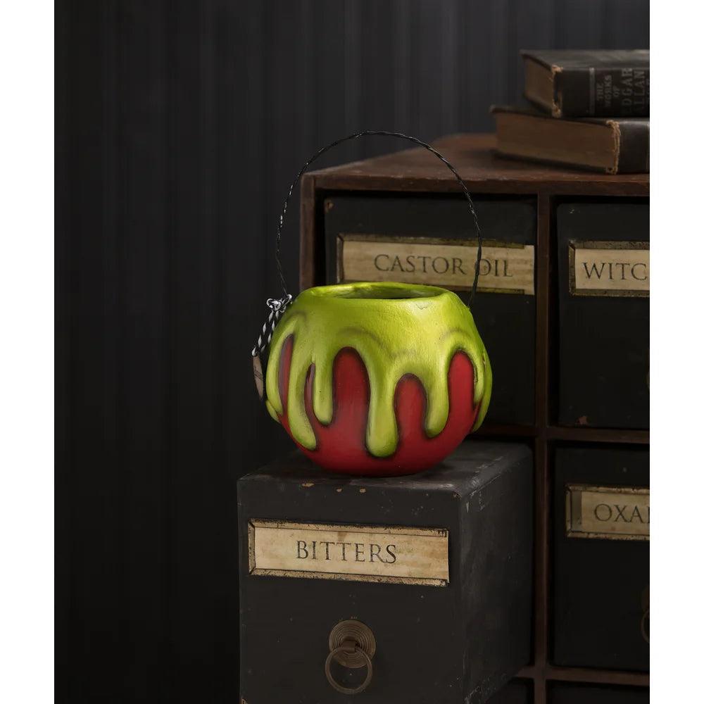 Small Red Apple with Green Poison Bucket by LeeAnn Kress - Quirks!