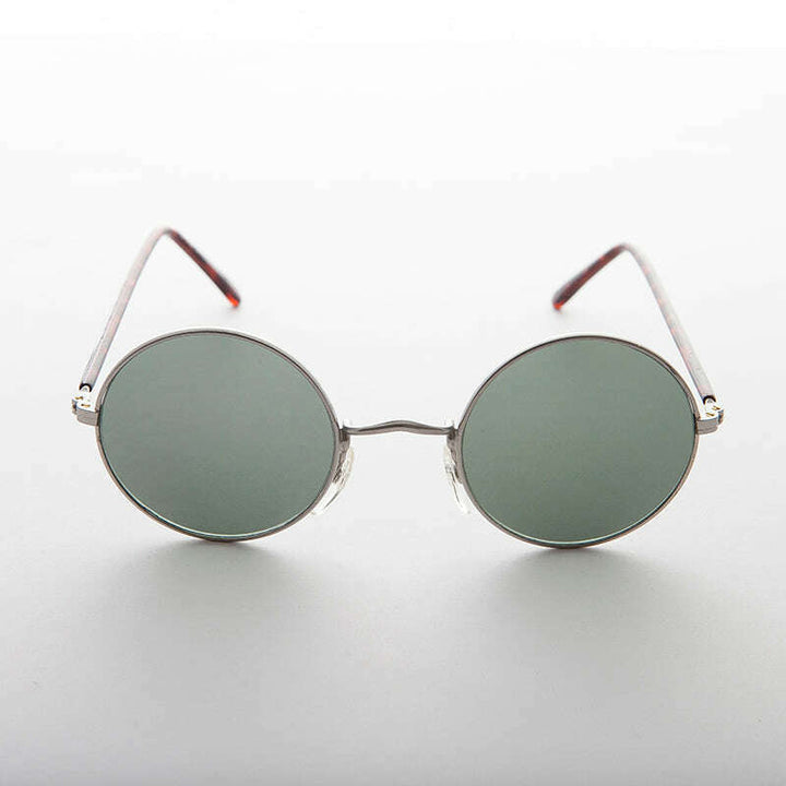 Small Round Hippy Sunglass with Real Glass Lens - Roma