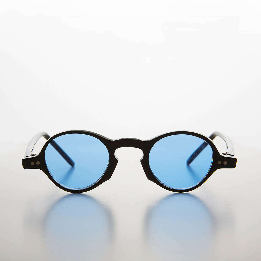 Small Spectacle Sunglass with Color Tinted Lens - Augie