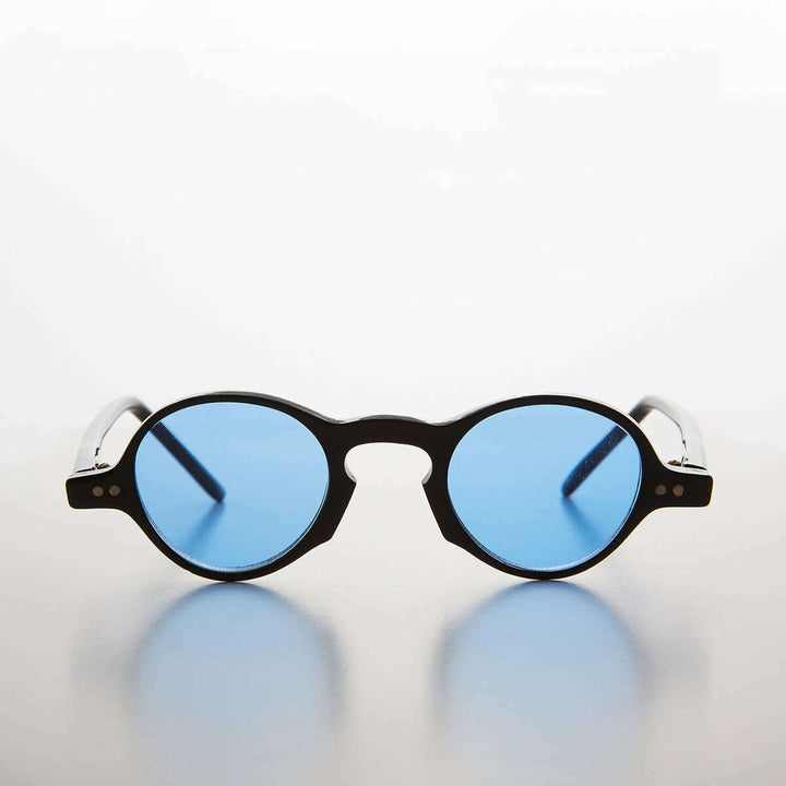 Small Spectacle Sunglass with Color Tinted Lens - Augie