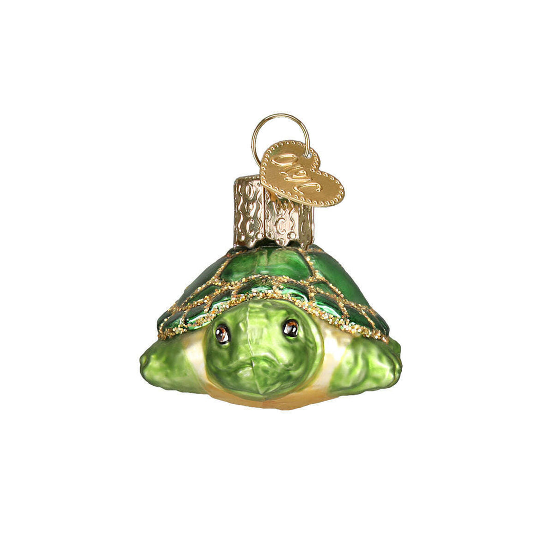 Old World Christmas Small Turtle Blown Glass Ornament