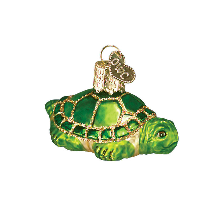Old World Christmas Small Turtle Blown Glass Ornament