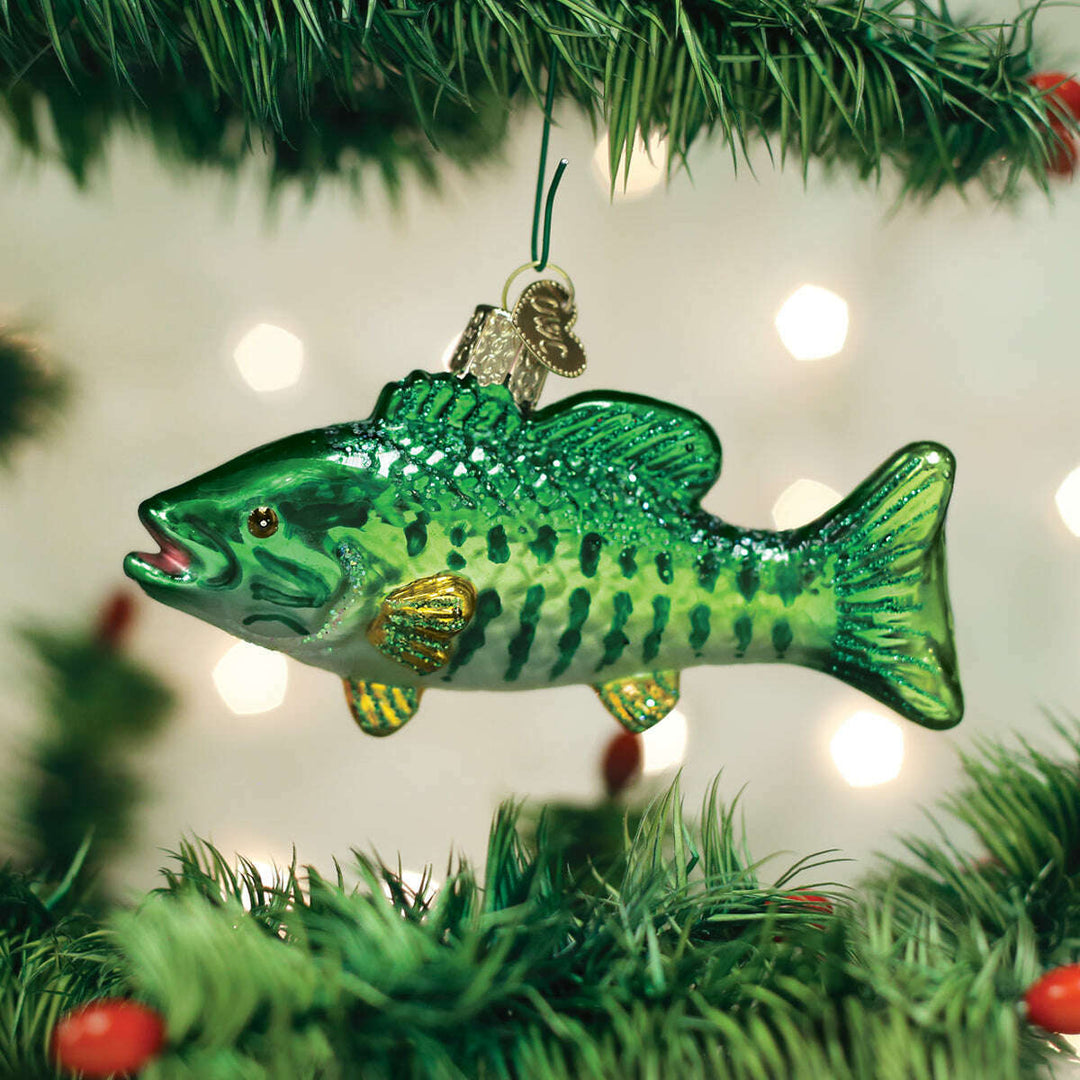 Old World Christmas Smallmouth Bass Blown Glass Ornament