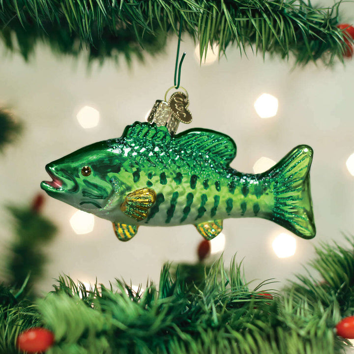 Old World Christmas Smallmouth Bass Blown Glass Ornament