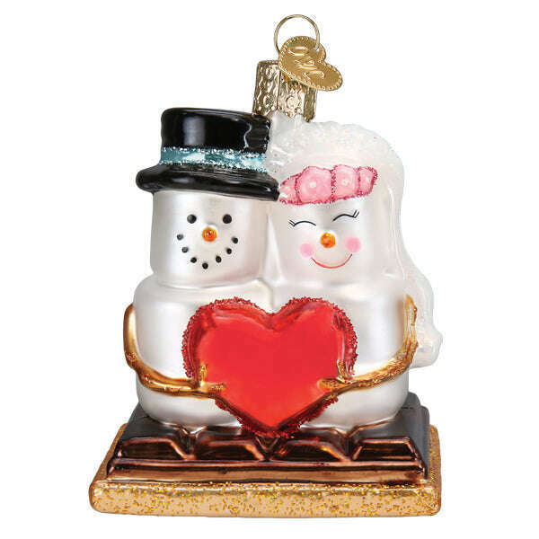 Old World Christmas S'mores in Love Blown Glass Ornament
