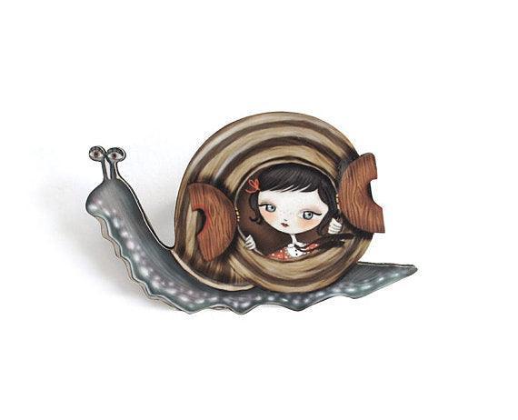 Snail House Brooch by LaliBlue - Quirks!