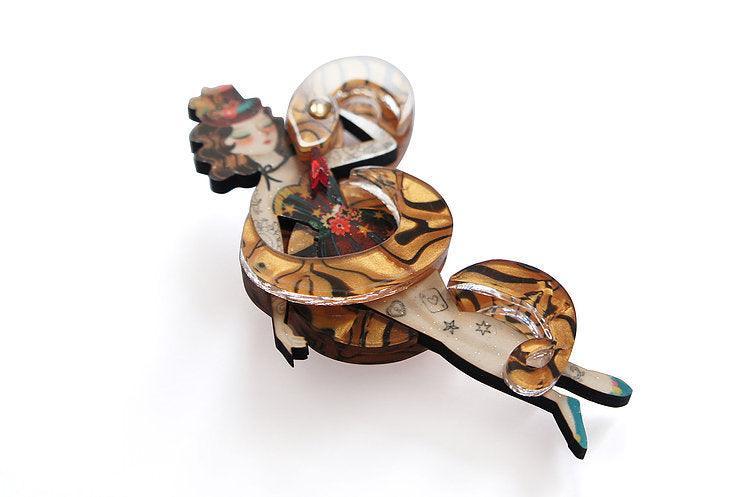 Snake Charmer Halloween Brooch by Laliblue - Quirks!