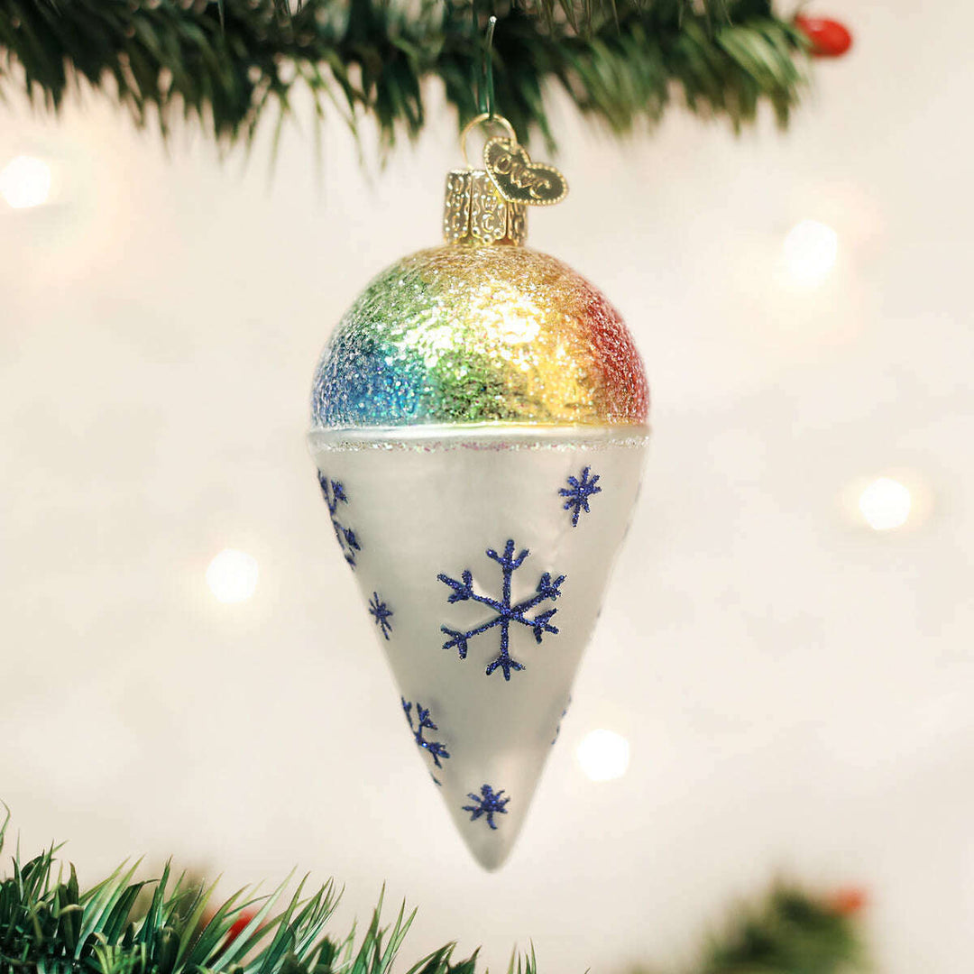 Old World Christmas Snow Cone Blown Glass Ornament