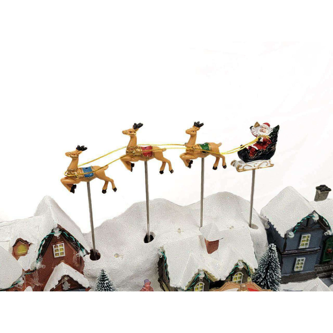 Snow-covered Village Christmas Decoration. Christmas Village F07M4-18