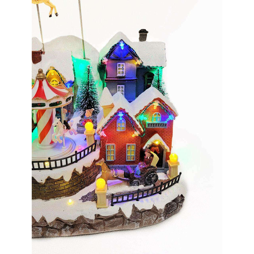 Snow-covered Village Christmas Decoration. Christmas Village F07M4-18