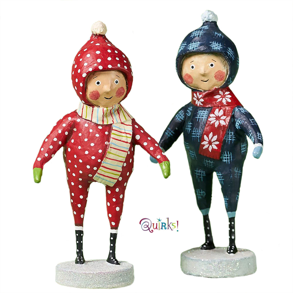 Snow Day Duo Set of 2 Lori Mitchell Figurines - Quirks!