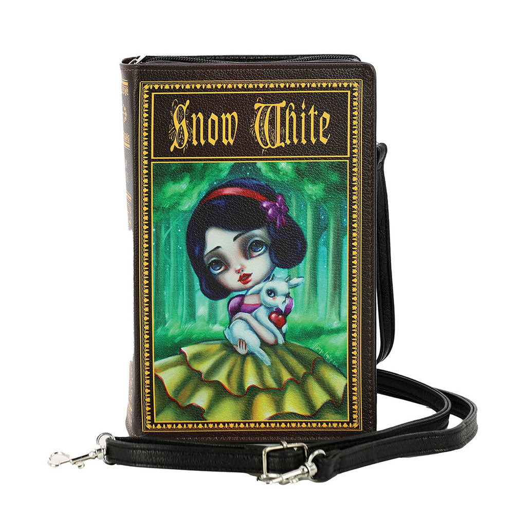 Snow White Book Clutch In Vinyl by Book Bags